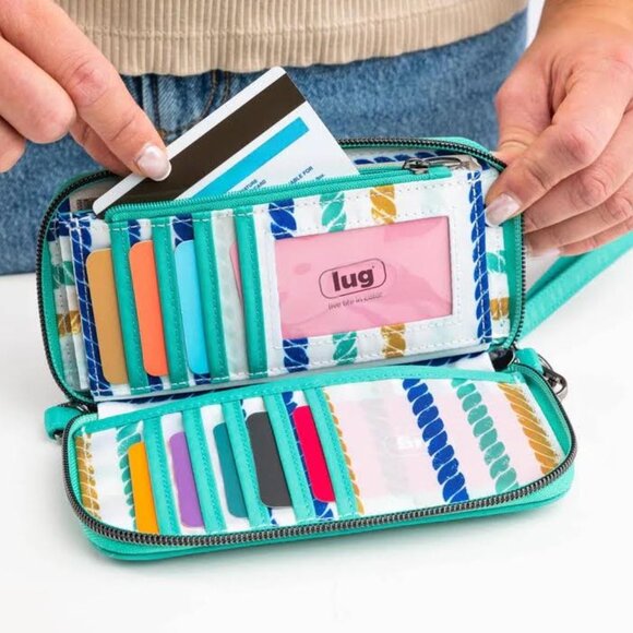 Lug Whirly RFID Wristlet Wallet Oasis Teal Green - Picture 5 of 15